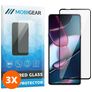 Mobigear Premium Motorola Edge X30 Panzerglas Gehärtetes Glas Displayschutz - Hüllenfreundlich - Schwarz (3er Pack)