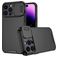 Mobigear Cam Slide iPhone 14 Pro Max Hülle Hardcase Backcover mit Kamera Slider - Schwarz