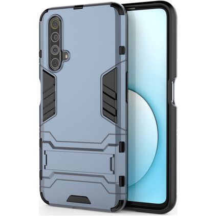 Mobigear Armor Stand Realme X50 Hülle Hardcase Backcover Stoßfest mit Ständer - Blau