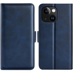 Mobigear Slim Magnet iPhone 15 Plus Hülle Klapphülle Geldbörse - Dunkelblau