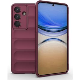 Mobigear Bumpy Samsung Galaxy S26 Plus Hülle Flexibles TPU Backcover - Wine Red