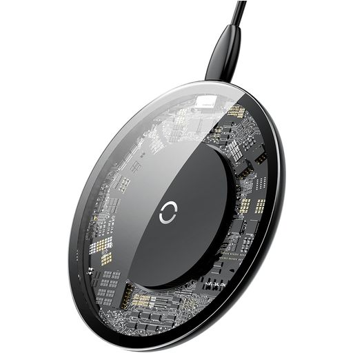 Baseus Glass es Ladegerät Qi Wireless 10W 2A - Schwarz