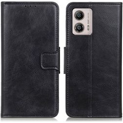 Mobigear Classy Motorola Moto G53 5G Hülle Klapphülle Geldbörse - Schwarz