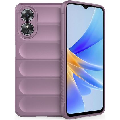 Mobigear Bumpy OPPO A17 Hülle Flexibles TPU Backcover - Lila