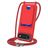 Mobigear Lanyard Card iPhone Air Silikon Handykette mit Kartenhalter - Rot