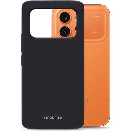 Mobilize Rubber Gelly Honor 600 Smart Hülle Flexibles TPU Backcover - Schwarz
