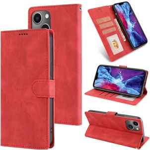 Mobigear Wallet iPhone 14 Plus Hülle Klapphülle Geldbörse - Rot
