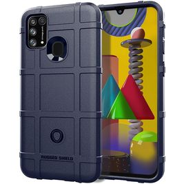 Mobigear Rugged Shield Xiaomi Redmi 9C Hülle Flexibles TPU Backcover Stoßfest - Blau