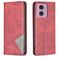 Mobigear Rhombus Slim Motorola Moto G24 Hülle Klapphülle - Rot