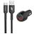 Mobigear Essentials Dual USB / USB-C Autoladegerät USB-C 1 m Power Delivery 48W - Schwarz