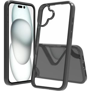 Mobigear Crystal iPhone 16 Plus Hardcase Backcover - Schwarz