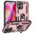 Mobigear Armor Ring iPhone 16 Hülle Hardcase Backcover Stoßfest mit Ringhalter - Roségold