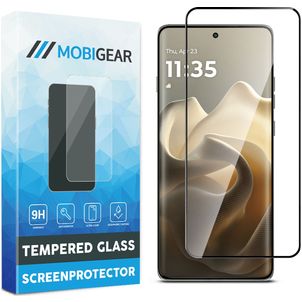 Mobigear Premium Motorola Edge 60 Panzerglas Gehärtetes Glas Displayschutz - Hüllenfreundlich - Schwarz