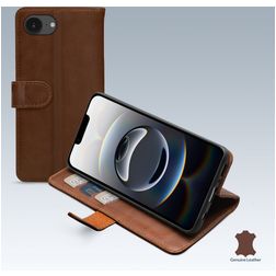 Mobilize Wallet iPhone 16e Hülle Echtes Leder Klapphülle Geldbörse - Braun