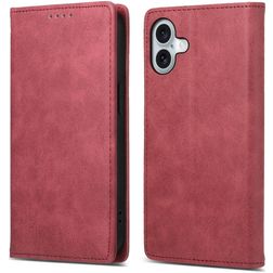 Mobigear Wallet iPhone 16 Plus Hülle Klapphülle Geldbörse - Rot