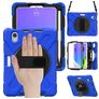 Mobigear SureGrip XGuard iPad Mini 7 (2024) Hülle Kunststoff,Silikon Backcover + Stifthalter + Schulterträger + Ständer - Blau