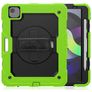 Mobigear SureGrip Xtreme iPad Air 4 (2020) Hülle Kunststoff,Silikon Backcover + Stifthalter + Schulterträger + Ständer - Schwarz / Grün