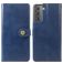 Mobigear Snap Button Samsung Galaxy S21 Plus Hülle Klapphülle Geldbörse - Blau