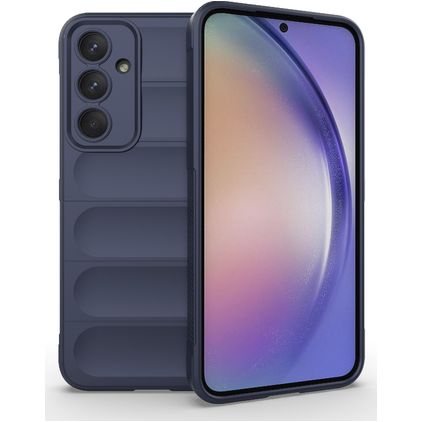 Mobigear Bumpy Samsung Galaxy A35 Hülle Flexibles TPU Backcover - Dunkelblau