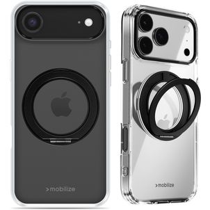 Mobilize 360 Rotating Ring iPhone Air MagSafe Hülle Hardcase Backcover mit Ringhalter - Schwarz