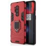 Mobigear Armor Ring OnePlus 8 Pro Hülle Hardcase Backcover Stoßfest mit Ringhalter - Rot