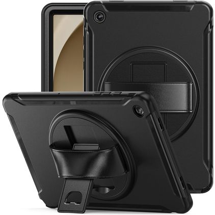 Mobigear SureGrip Samsung Galaxy Tab A9 Plus (2023) Hülle Kunststoff,Silikon Backcover + Ständer - Schwarz