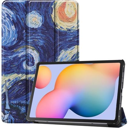 Mobigear Tri-Fold Samsung Galaxy Tab S6 Lite Hülle Klapphülle - The Starry Night