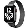 Mobigear Slim Loop Milanaise Apple Watch Armband Magnetverschluss - 42/41/40/38 mm - Schwarz