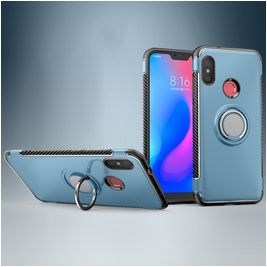 Mobigear Armor Ring Xiaomi Mi A2 Lite Hülle Hardcase Backcover Stoßfest mit Ringhalter - Blau Mobigear Armor Ring Xiaomi Mi A2 Lite Hülle Hardcase Backcover Stoßfest mit Ringhalter - Blau