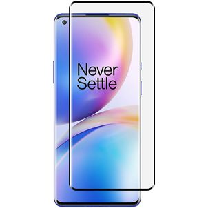 Mobigear Curved OnePlus 8 Pro Panzerglas Gehärtetes Glas Displayschutz - Hüllenfreundlich - Schwarz