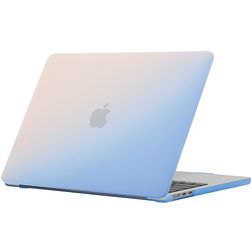 Mobigear Rainbow Matte MacBook Air 15 Zoll (2023-2025) Hardcase Hülle MacBook Case - Blau - Model A2941 / A3114 / A3241