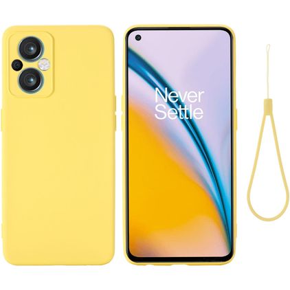 Mobigear Rubber Touch OPPO Reno 8 Lite Silikon Hülle Backcover - Gelb