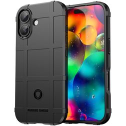 Mobigear Rugged Shield iPhone 17 Hülle Flexibles TPU Backcover Stoßfest - Schwarz