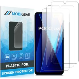 Mobigear POCO C65 Displayschutz Schutzfolie - Hüllenfreundlich (3er Pack)