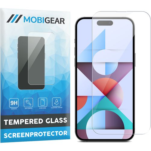 Mobigear iPhone 15 Pro Panzerglas Gehärtetes Glas Displayschutz - Hüllenfreundlich