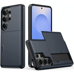 Mobigear Card Samsung Galaxy S26 Ultra Hülle Hardcase Backcover Stoßfest mit Kartenhalter - Blau