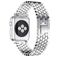 Mobigear Honeycomb Edelstahl Apple Watch Armband Dornschließe - 49/46/45/44 mm - Silber