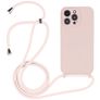 Mobigear Lanyard iPhone 15 Pro Silikon Handykette - Sand Pink