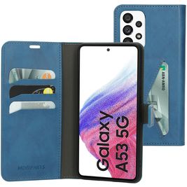 Mobiparts Classic Wallet Samsung Galaxy A53 Hülle Klapphülle Geldbörse - Steel Blue