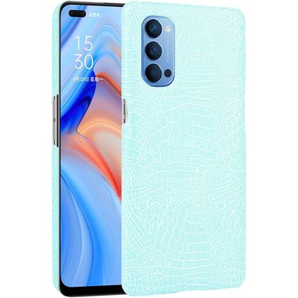Mobigear Croco OPPO Reno 4 Hülle Hardcase Backcover - Türkis