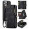 Caseme 008 iPhone 16 Pro Hülle Abnehmbare 2in1 Klapphülle Geldbörse - Schwarz