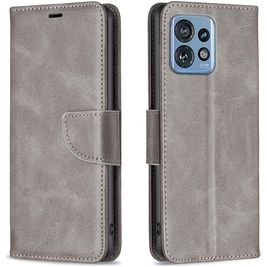 Mobigear Excellent Motorola Edge 40 Pro Hülle Klapphülle Geldbörse - Grau