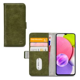 Mobilize Elite Gelly Samsung Galaxy A03s Hülle Klapphülle Geldbörse - Grün