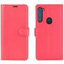 Mobigear Classic Motorola One Fusion Plus Hülle Klapphülle Geldbörse - Magenta