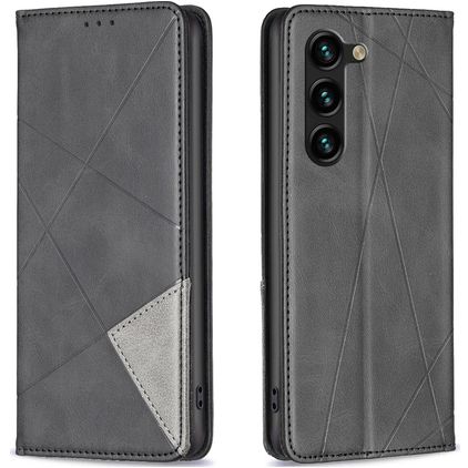 Mobigear Rhombus Slim Samsung Galaxy S23 Plus Hülle Klapphülle - Schwarz