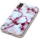 Mobigear Marble iPhone XS Hülle Flexibles TPU Backcover - Lila