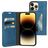 Mobiparts Classic Wallet iPhone 14 Pro Max Hülle Klapphülle Geldbörse - Steel Blue