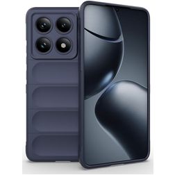 Mobigear Bumpy Xiaomi 14T Pro Hülle Flexibles TPU Backcover - Dunkelblau