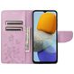 Mobigear Flowers Samsung Galaxy M23 Hülle Klapphülle Geldbörse - Lila