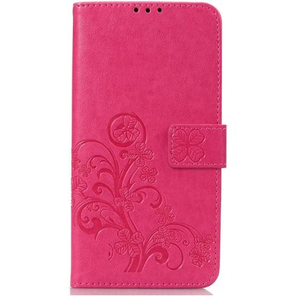 Mobigear Clover OnePlus 6T Klapphülle Portemonnaie - Magenta